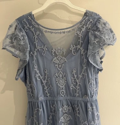 NWT Sundance Catalog Sky Blue “Mayfield Embroidered Dress” Size XL - Image 1 of 4