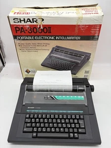 Sharp PA-3000II Portable Electronic Intelliwriter Electric Typewriter WORKS - Picture 1 of 17