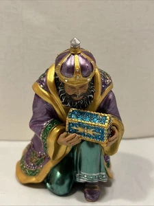 Hawthorne Village The Jeweled Nativity Collection Rey Baltasar Auténtico 5" - Imagen 1 de 7