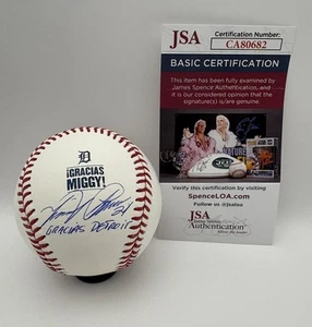 Miguel Cabrera Signed Autographed Gracias Miggy Detroit Tigers Logo Baseball JSA - Picture 1 of 4