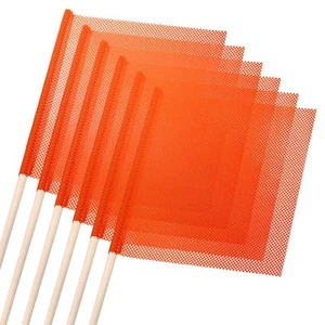 Safety Flags, 6 Pack 18x18 Inch Mesh Oversize Load Flags Wide Load Signs Warn... - Picture 1 of 7