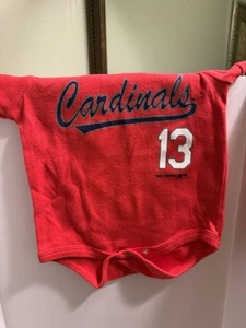 St. Louis Cardinals One Piece Tee Snaps In Crotch. 0-3 Mos New With Tags - Picture 1 of 3
