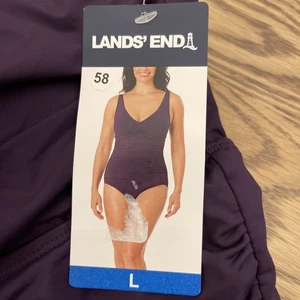 Lands' End Women's  One Piece Swimsuit, Dark Purple, Large - Picture 1 of 4
