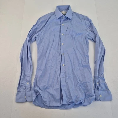Camisa REISS XS azul para hombre con botones 100 % algodón ajustado ropa casual - Imagen 1 de 4