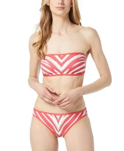Michael Michael Kors Women's Convertible Bandeau Bikini Top (Geranium, Small) - Picture 1 of 3