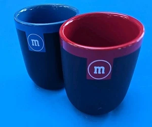 M&M's World Cup Set Of 2 Black & Red Black & Blue - Picture 1 of 6