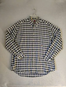 Camisa Tommy Hilfiger Para Hombre Grande Multicolor A Cuadros Manga Larga Algodón Abotonada - Imagen 1 de 10