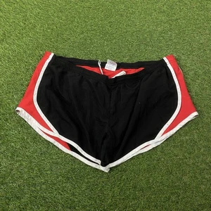 Soffe Running Sprinter Shorts Large Red Mesh Elastic Waist Stretch Athletic Fit - Picture 1 of 3