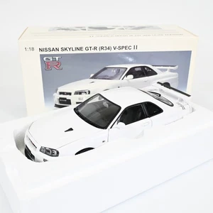 AUTOart Millennium 1/18 Nissan Skyline GT-R R34 V-Spec II White Diecast Car - Picture 1 of 16