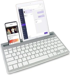 Bluetooth Wireless Keyboard, Multi-Device Tragbare Tastatur mit USB Wiederauflad - Bild 1 von 3