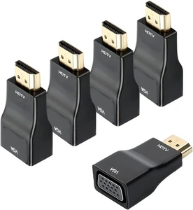 HDMI to VGA 5-Pack, HDMI to SVGA Adapter Converter (VGA 15 PIN) 1080P@60Hz Ma... - Picture 1 of 8