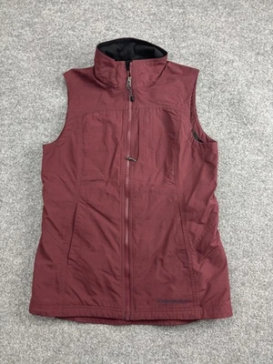 Chaleco ExOfficio Mujer Pequeño Borgoña Forrado de Vellón Bolsillos con Cremallera Senderismo Viaje Foto 1 de 4