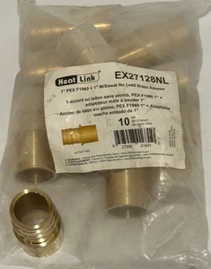 Heatlink EX27128NL - 1" PEX Tipo A x 1" M/SWEAT Adaptadores de Montaje Lote de 10 - Imagen 1 de 4