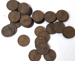 1910-1921 WHEAT CENTS/PENNIES Roll (50 Coins All Years Included) Circulated - Picture 1 of 5