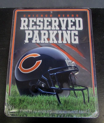 CHICAGO BEARS - METAL PARKING SIGN - 8"1/2   X   11"  INCHES - Image 1 of 3