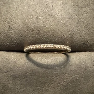 14 Karat Gelbgold Original Micropave Diamant Ewigkeit Band Hochzeitsband - Bild 1 von 7