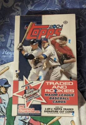 2004 Topps Traded And Rookies Hobby Box 1 Autograph or Relic Card + $$Box Topper - Image 1 of 3