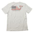 Vineyard Vines Men's White Cap VV Whale Flag Graphic Short Sleeve Pocket T-Shirt