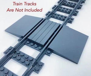 ✨NUEVO LEGO Gris Azulado Oscuro Kit de Cruce a Nivel de Tren ~ Tren de Pasajeros Ciudad/Pueblo - Imagen 1 de 1