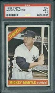 1966 Topps #50 Mickey Mantle PSA 3.5 Yankees DP (1805) - Picture 1 of 2