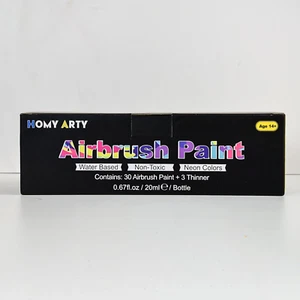 Airbrush Paint - 30 Colors with 3 Thinner, Water-Based Airbrush Paint Set, Re... - Picture 1 of 12