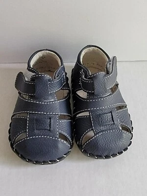 Baby Boy Pediped Blue Leather Sandals Orig. $43 size 0 - 6 months  - Image 1 of 4