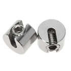 2 Pcs Wire Rope Screw Clip Cable Clamp for Steel Clamps Cord Holder Stainless