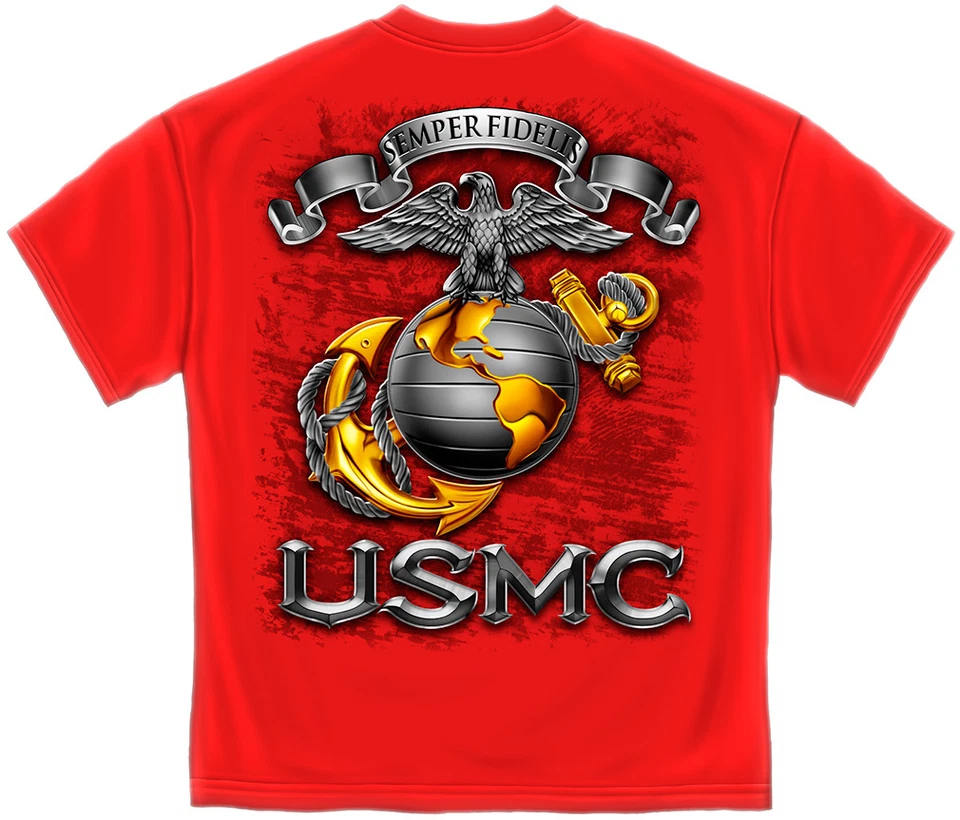 Camiseta MARINE FOR LIFE EAGLE SEMPER FIDELIS Oorah por Erazor Bits Marine - Imagem 1 de 3