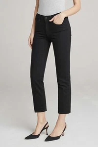 3x1 Women's BLACK No. 1 W2 Mid-Rise Straight-Leg Cropped Jeans, 23 - Picture 1 of 1