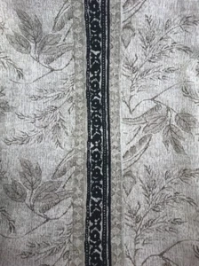 Skyel Enterprises 2267 Fabric Brown Black  Leaves Branches Drapery 120�x128� MCM - Bild 1 von 9