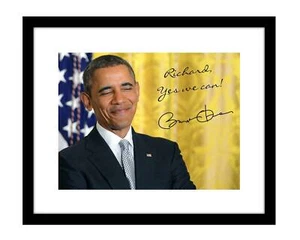 Impresión fotográfica firmada por Barack Obama 8x10 autografiada TU nombre personalizado - Imagen 1 de 6