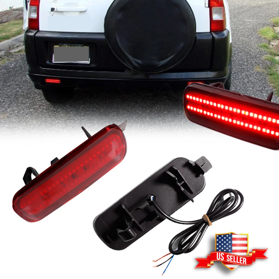 2x Rear Bumper Reflector Red LED Tail Brake Light Lamps For 2002-2004 Honda CR-V - Image 1 of 4