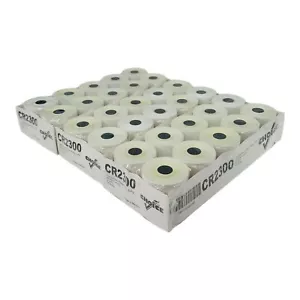 30 Rotoli Rotoli Carta POS Senza Carbonio 2 Strati 3" x 90' Bianco/Canario - Foto 1 di 8