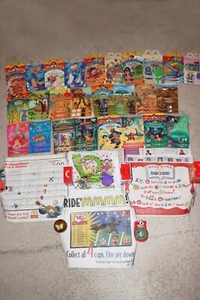 Large Lot 37 Vintage McDonald's Happy Meal Boxes, Bib, Activity Sheets/Placemats - Picture 1 of 20