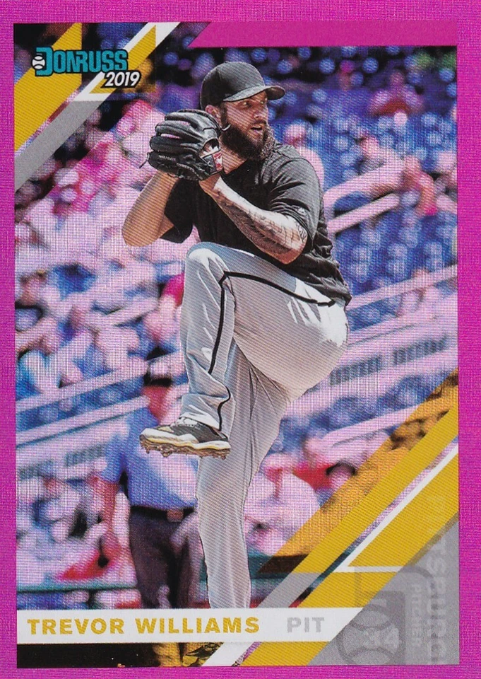 2019 DONRUSS PINK HOLO TREVOR WILLIAMS PITTSBURGH PIRATES PARALLELS P2663 - Image 1 of 2