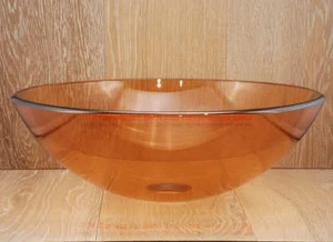 Bathroom Glass Vessel Basin Sink Vanity Bowl Earth Color - Picture 1 of 1