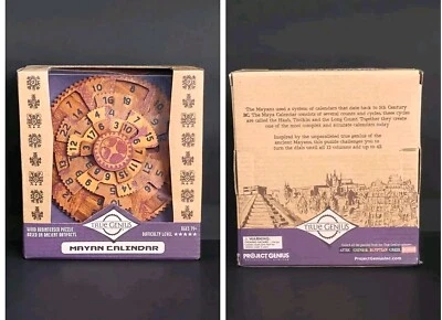 Mayan Calendar Wood Brainteaser Puzzle by True Genius Ages 14+ - Image 1 of 4