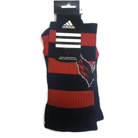 Adidas Washington Capitals NHL Socks Blue Red Mens Size 9-11 (Shoe Size 7-11) Cover