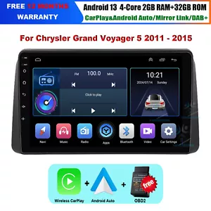 Für Chrysler Grand Voyager 5 2011-2015 DAB+ CarPlay Android 13 Autoradio GPS Nav - Bild 1 von 22