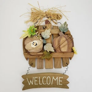 Insegna da appendere in legno benvenuto raccolta zucca autunno decorazione casa ringraziamento - Foto 1 di 4