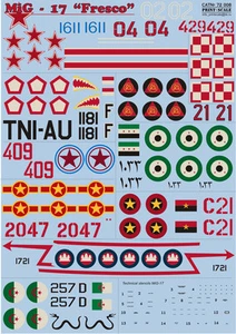 Print Scale 72-008 - 1/72 Decal for Mig-17 "fresco" 1/72, Aircraft - Picture 1 of 12