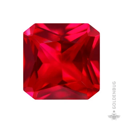 Genuine Ruby Loose Square Radiant Cut Top Quality Lab-Grown Pink Red Gemstone EU - Image 1 of 4
