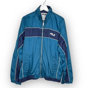Vintage Fila Jacket Windbreaker Track Full Zip Teal Blue Green Men’s Size Large - Picture 1 of 9