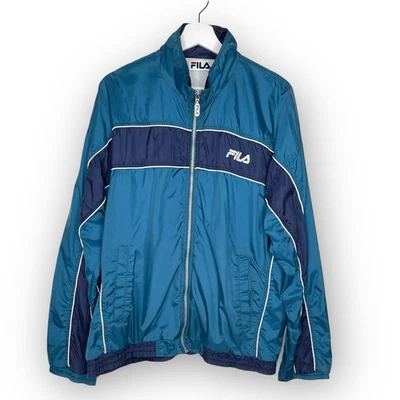 Vintage Fila Jacket Windbreaker Track Full Zip Teal Blue Green Men’s Size Large - Image 1 of 4
