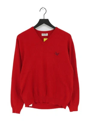 Peter Scott Herren Pullover L rot Wolle mit anderen V-Ausschnitt Pulli - Bild 1 von 4