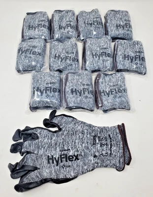 12 pairs Ansell HyFlex 11-801 Foam Nitrile Coating Glove Size 9