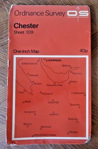 Ordnance Survey Paper Map Chester Sheet 109 Tarporley Birkenhead Liverpool Flint - Picture 1 of 1