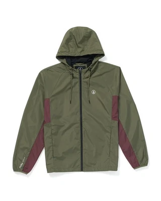Volcom Men's Wavern Water-Resistant Windbreaker Jacket Zip-Up Winter Moss, Small - Image 1 of 4