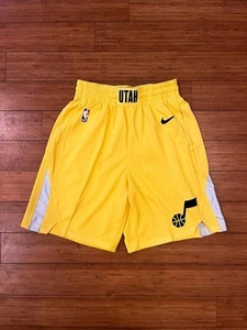 Utah Jazz Nike Yellow 2023/24 Icon Edition Swingman Shorts - Picture 1 of 4