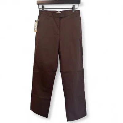Pantalones de pierna recta elásticos Bass para mujer marrón talla 6 nuevos con etiquetas Foto 1 de 4